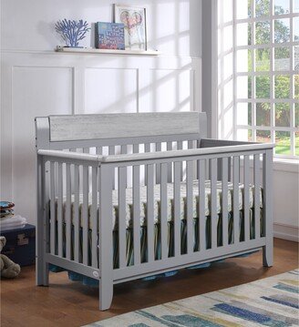 DECO Hayes 4-in-1 Convertible Crib Gray/Weathered Granite