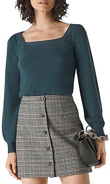 Square Neck Wool Sweater