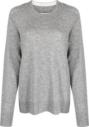 Wool-Blend Crew-Neck Jumper-AA