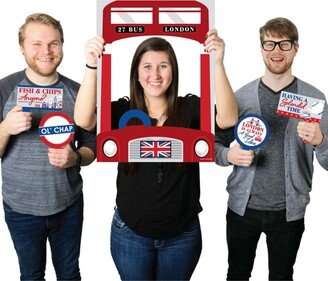 Big Dot of Happiness Cheerio, London - British Uk Party Selfie Photo Booth Picture Frame & Props