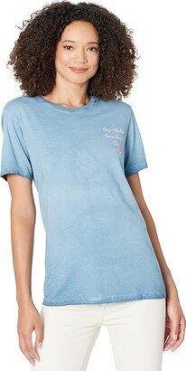 Dog Walks Relax Tee (China Blue) Women's Clothing