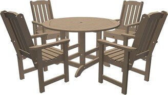 highwood Sequoia Commercial Springville Five-Piece Round Dining Set