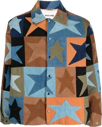 Star-Print Bomber Jacket