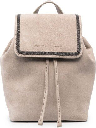 Monili-embellished backpack