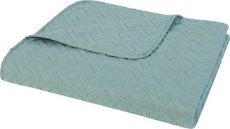 Nina Embossed Basketweave Quilt Set - Full/Queen