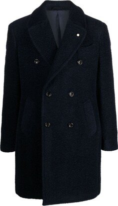 Peak-Lapels Double-Breasted Coat-AG