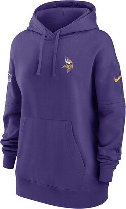 Women's Sideline Club (NFL Minnesota Vikings) Pullover Hoodie in Purple