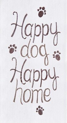 Happy Dog Flour Sack Cotton Kitchen Towel