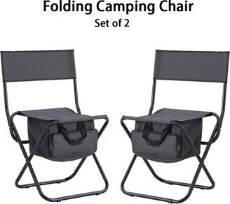 Camping Chairs Set with Storage Bag, Lightweight Folding Chairs - 19.3L x 15.35W x 30.5 H