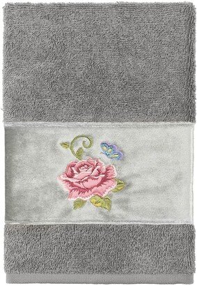 Rebecca Embellished Hand Towel - Dark Gray