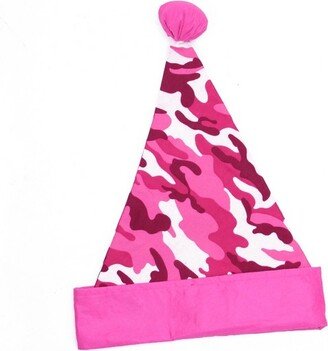 Northlight Pink and Black Leopard Print Unisex Adult Christmas Santa Hat Costume Accessory - One Size