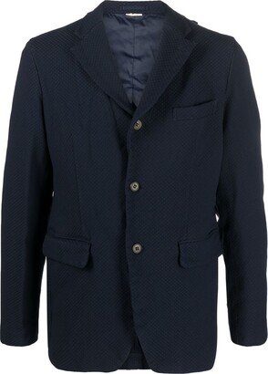 Notched-Collar Single-Breasted Blazer-AA