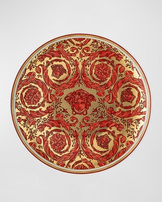 Medusa Garland Red Bread & Butter Plate