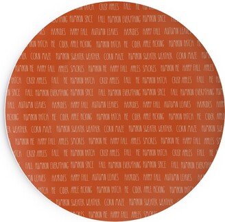 Salad Plates: Fall Fun Typography - Orange Salad Plate, Orange