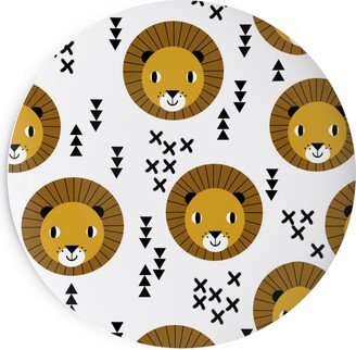 Salad Plates: Happy Lion Safari Salad Plate, Brown