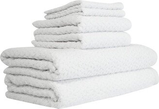 Classic Turkish Towels Hardwick Jacquard 6 Pc Towel Set-AA