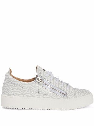 Frankie monogram low-top sneakers