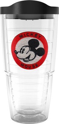 Tervis Disney Mickey Mouse Badge Made in Usa Double Walled Insulated Tumbler Travel Cup Keeps Drinks Cold & Hot, 24oz, Classic