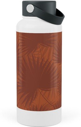 Photo Water Bottles: Sabal Palm Toss - Rust Stainless Steel Wide Mouth Water Bottle, 30Oz, Wide Mouth, Orange