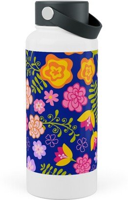 Photo Water Bottles: Fiesta Flowers - Multi Stainless Steel Wide Mouth Water Bottle, 30Oz, Wide Mouth, Multicolor