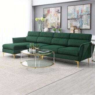 BEYONDHOME 111 Convertible L-Shape Sectional Sofa Couch