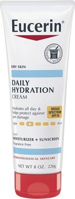 Daily Hydration Broad Spectrum SPF 30 Sunscreen Body Cream for Dry Skin Unscented - 8oz