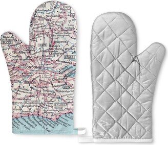 London England Map Oven Mitt - Kitchen Gift Airbnb Wedding Housewarming