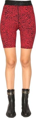 Animal-Print Bike Shorts