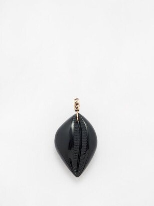 Onyx, Enamel & 18kt Gold Cowry Charm