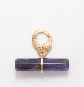 Iman Diamond, Iolite & 9kt Gold Charm