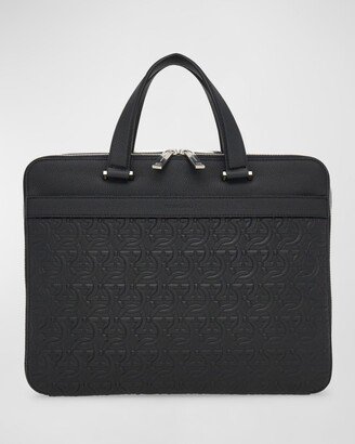 Men's Gancini-Embossed Medium Travel Briefcase