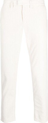 Fine-Ribbed Tapered Trousers