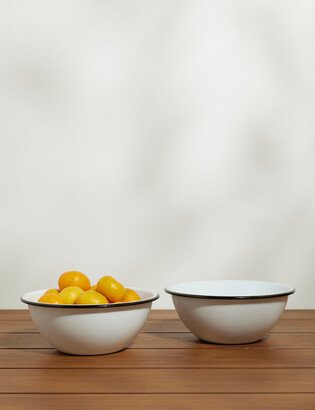 Lulu and Georgia Enamelware Small Serve Bowl (Set of 2) by Crow Canyon