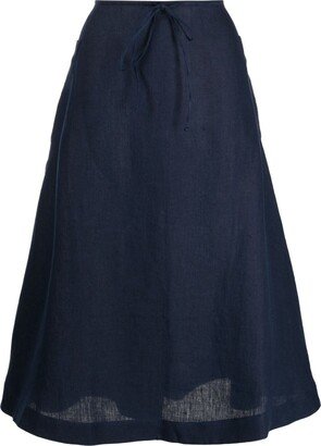 Sol organic linen midi skirt