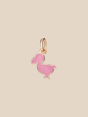 Junior charm in 9 kt pink and pink enamel