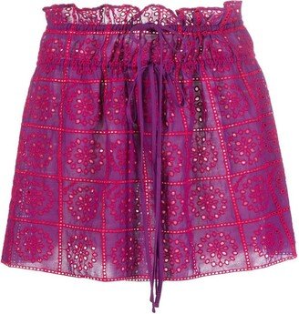 Broderie Anglaise Organic Cotton Miniskirt