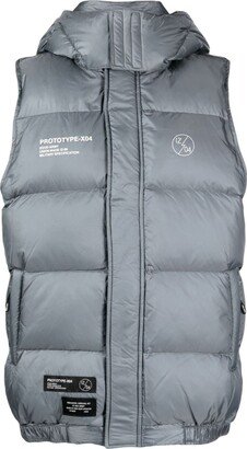 Detachable-Hood Quilted Down Gilet