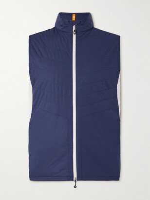 Fuse Elite Quilted Colour-Block Shell and Stretch-Jersey Golf Gilet