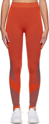 Orange & Taupe Seamless Leggings