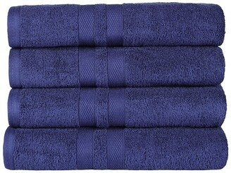 Cotton Highly Absorbent Solid 4Pc Quick-Drying Bath Towel Set-AC