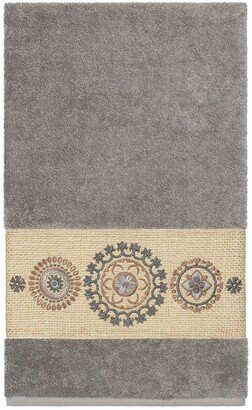 Isabell Embellished Bath Towel - Dark Grey