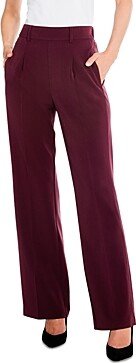 Petites The Avenue Pleated Wide Leg Pants