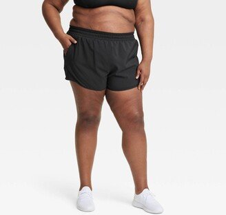 Women's Mid-Rise Run Shorts 3 - All in Motion™ Black 1X