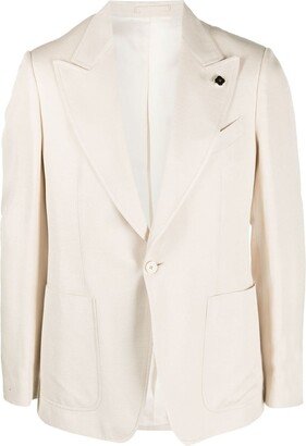 Single-Breasted Button Blazer-AA