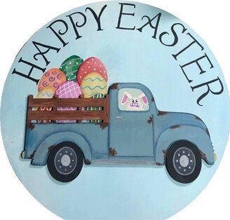 Hand Painted Easter Truck Wall/Door Hanging