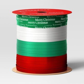 4 End Christmas Curl Ribbon 70' Red/White/Green - Wondershop™
