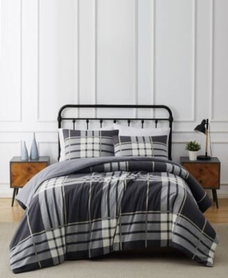 Milo Plaid Flannel Comforter Sets