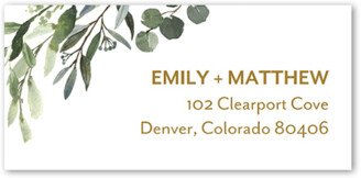 Wedding Address Labels: Foliage Retreat Address Label, White, Address Label, Matte