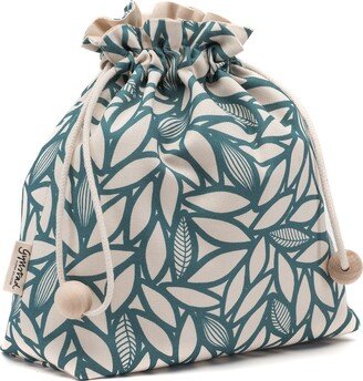 Gyllstad Bladverk Petrol Drawstring Wash Bag