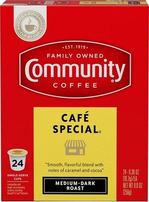 Community Coffee Cafe Special Medium Roast Coffee - Single Serve Pods - 24ct